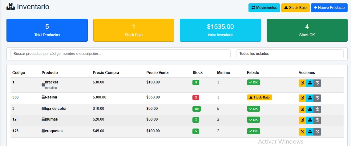 Módulo de Inventario UltraSoftSystems